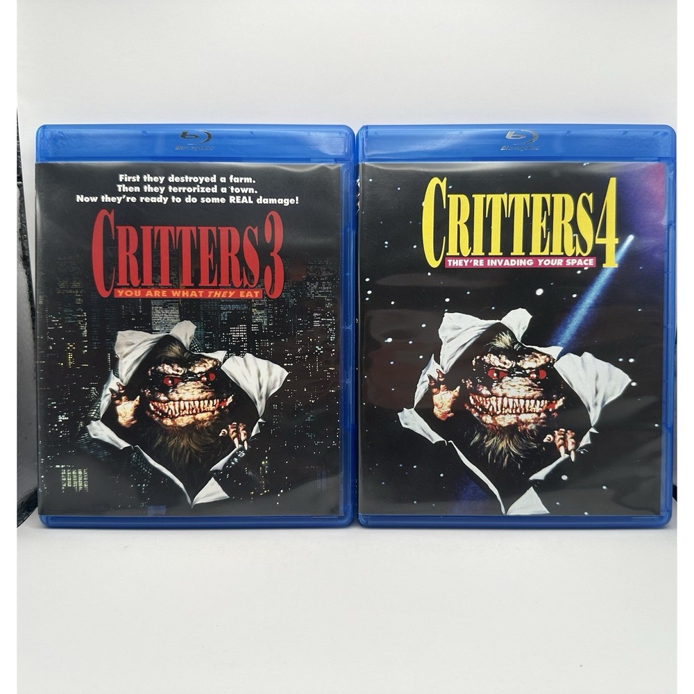 Critters 3 & 4 Blu-ray Scream Factory Leonardo DiCaprio Near Mint Horror